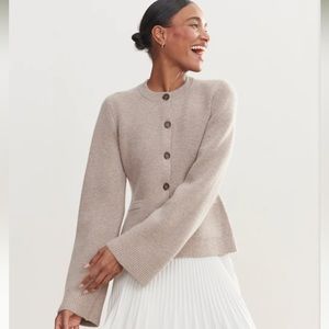 NWT Jenni Kayne Cooper Cardigan in Taupe (L)